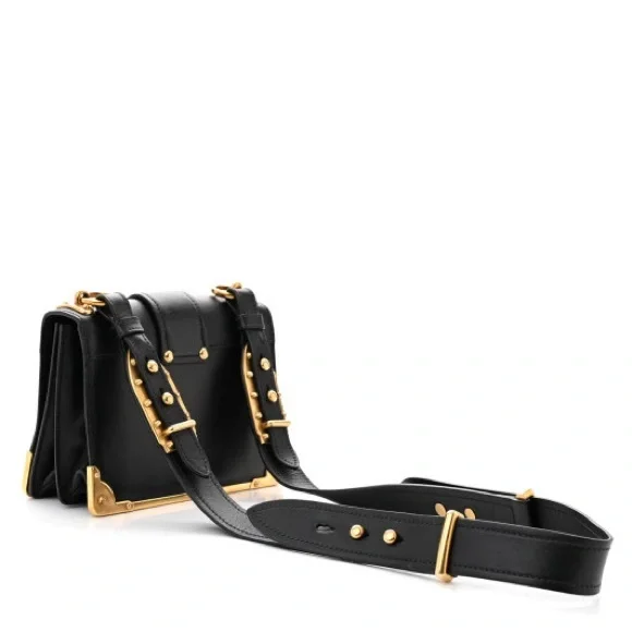 💎 City Calf Saffiano Bag Black crossbody leather - Picture 10 of 15